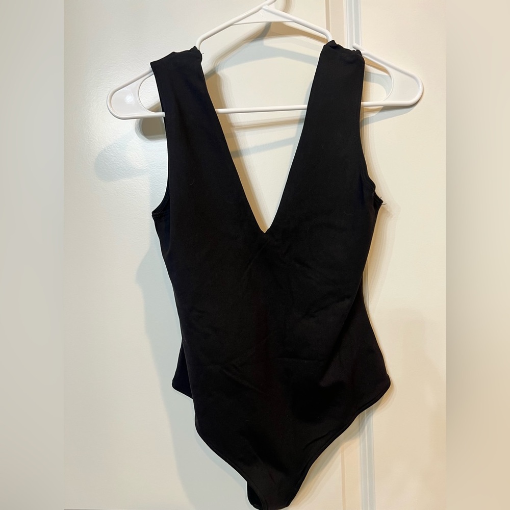 V neck bodysuit